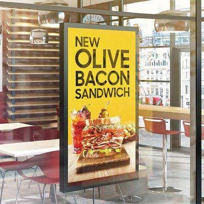 32 İnç Lcd Vitrin Reklamı Fast Food Restoranları Tek Taraflı