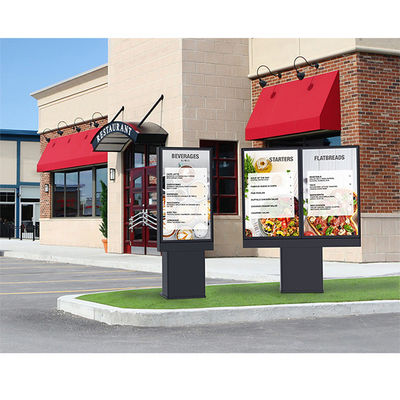 55 inç Tabela Dış Mekan Drive Thru Menü Panoları Küçük İşletme 3000nits