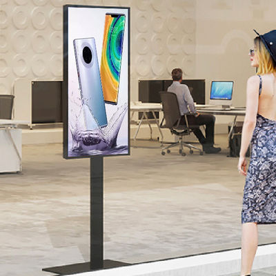43 inç Vitrin Lcd Ekran Dikey LCD Zemin Pencere Ekranı Dijital Reklamcılık