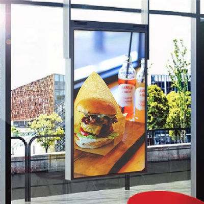 Restoranlar Okullar İçin Çift Taraflı Dijital Ekran Kapalı 65 İnç Dijital Tabela 3840x2160