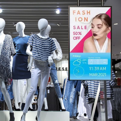 43 Inch Tft LCD Screen Vesa Standart Dijital İşaret Pencereye Bakışlı Ekran Reklamcılık İşletme