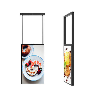 İçeride perakende mağazası penceresi Reklam için çift taraflı LCD ekranı