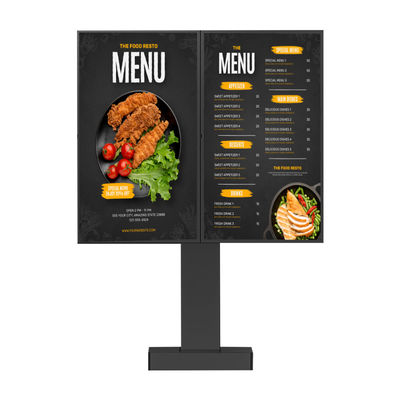 Restoran reklamları için dışarıdaki su geçirmez Drive Thru Dijital Menü Tablosu LCD ekranı