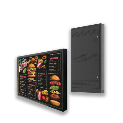 Restoran Reklamcılığı Android TFT LCD Ekran Dış Su geçirmez Dijital İşaret Ekranı