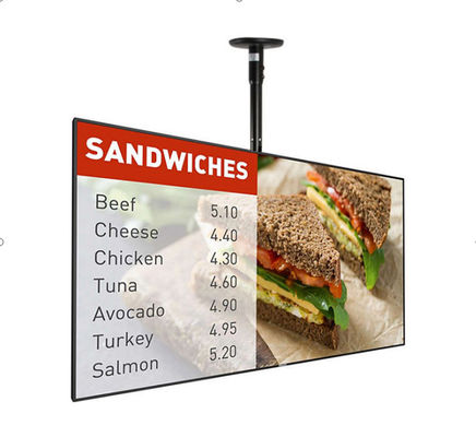 Fengshi 32 inç 700nit FHD Ultra Dar İç mekan dijital menü tabloları Restoranlar için